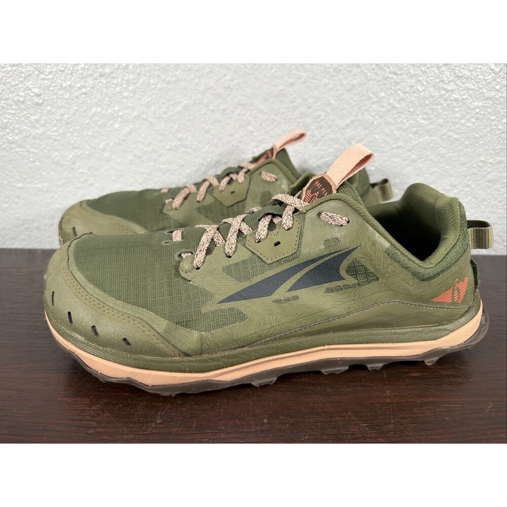 Altra Womens Lone Peak 6 AL0A548E315 Green Running Shoes Sneakers Size 11.5